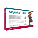 Simparica Trio Caini 72 mg (40.1 - 60 kg) Deparazitare interna si externa, 3 x comprimate masticabile