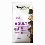 TropiDog, hrana uscata Premium Adult, pentru talie medie si mare, miel orez, 12 kg