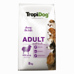 TropiDog, hrana uscata Premium Talie mica cu Miel si orez, 8 kg