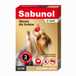 Zgarda antiparazitara caini , Sabunol GPI talie mica 2-10 kg GOLD , 35 cm