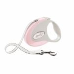 Lesa pentru caini Style banda, Flexi, Retractabil, Pana la 12 kg, S, 3 metri, Roz