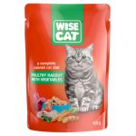 Wise cat, hrana umeda pentru pisici tocana cu pasare de casa si legume - 24x100 g