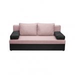 Canapea ANA extensibila, 3 locuri, cu lada depozitare, gri antracit + roz, 185x82x80 cm