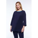 Bluza cu decolteu rotund si maneci 3/4