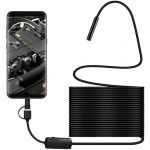Camera Inspectie Endoscop 5 Metri Android Waterproof Universala Slim pentru Inspectie Auto MicroUsb tai
