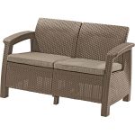 Canapea de gradina CORFU II LOVE SEAT Capuccino/ Gri- nisipiu