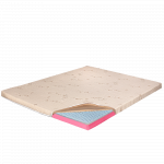 Topper Saltea Ortopedic 100x200 - Latex 6+2+1 cm, Husa Bio Bumbac, Hotel Range