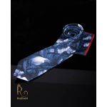 Cravata de barbati cu batista model floral - CV447