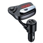 Modulator FM V13 cu casca hands free si 2 porturi USB