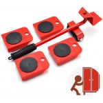 Kit Mutat Mobilier 4 Platforme cu roti + 1 Parghie metalica