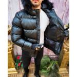 Geaca de bărbați, groasa, neagra, blana detașabila - GC745