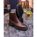 Ghete de bărbați, Maro din piele 100% naturala - GH128