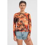 Bluza de plasa cu imprimeu Diralina