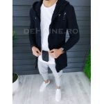 Cardigan barbati bleumarin cu gluga slim fit ZR T3601 K19-1