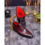 Pantofi eleganți de bărbați din piele naturala, Bordo degrade - P1586