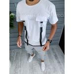 Tricou barbati alb slim fit Vagabond B1944 P6-3
