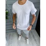 Tricou barbati alb slim fit Vagabond B1962 K5