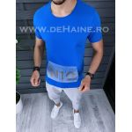 Tricou barbati albastru slim fit ZR B1011 P14-3.3
