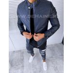 Geaca barbati bleumarin piele ecologica B2805 J3 J4-2