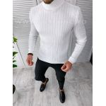 Helanca barbati slim fit alba B2736 S