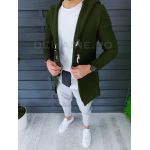 Cardigan barbati kaki cu gluga slim fit ZR T3608 U6-2
