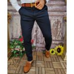 Pantaloni eleganți de bărbați, Bleumarin, Slim Fit si Conici - PN671