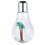 Umidificator de aer cu lampa LED - sub forma de bec cu palmier