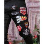 Blugi de bărbați, Slim Fit, Elastici si Conici, Negri - BG895