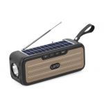 Boxa Portabila L8TD Maro Bluetooth USB Radio Lanterna cu incarcare solara