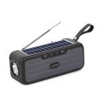 Boxa Portabila L8TD Neagra Bluetooth USB Radio Lanterna cu incarcare solara