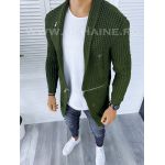 Cardigan barbati kaki slim fit ZR T3639 103-2* U7-5