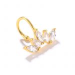 Cercel ear cuff argint 925, JW970, model elegant, placat cu aur