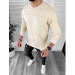 Hanorac barbati bej slim fit K151 I19-4.1