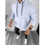 Hanorac barbati bleu slim fit K191 oversize i15-1.3