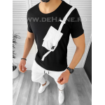 Tricou barbati slim fit negru B1953 V4-1.3