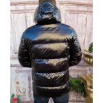 Geaca de iarna barbateasca neagra, croiala slim-fit - GC633