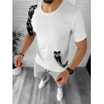 Tricou barbati alb slim fit Vagabond B1968 V4-2.2 3