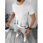 Tricou barbati alb slim fit Vagabond B1973 K1-2