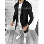 Cardigan barbati negru slim fit ZR T3557 S1 *