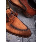 Pantofi eleganti de barbati din piele naturala, maro patinat - P1323