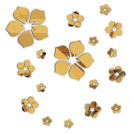 Set 25 stickere stil oglinda decorativa acrilica AURIE in forma de floare