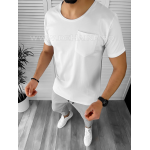 Tricou barbati alb slim fit Vagabond B1961 K2-1