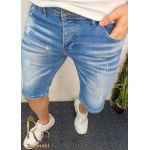 Blugi scurti de bărbați skinny fit conici - elastici Premium Denim 5001 - BG637