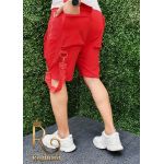 Pantaloni scurti rosii de trening slim fit barbatesti - PSC22