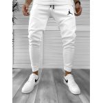 Pantaloni de trening albi conici silon 12361 D3-5.4