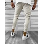 Pantaloni de trening bej silon conici 12379 4-1