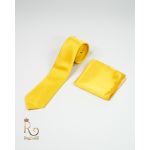 Cravata si batista de bărbați, Galben auriu - CV815
