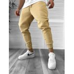 Pantaloni de trening bej conici 041 13-1