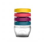 Set 4 recipiente pentru pastrarea hranei, Babymoov, 120 ml, Fara BPA, Multicolor