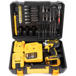 Trusa autofiletanta de impact 2 acumulatori 36V 8Ah 38 accesorii GALBENA